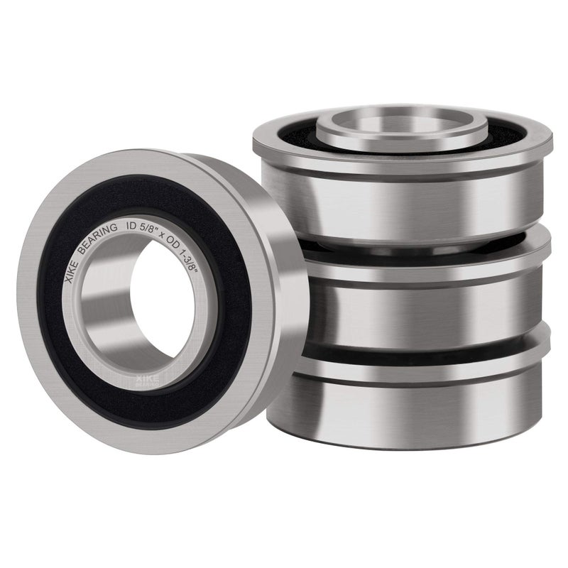 XiKe 4 Pack Flanged Ball Bearings 5/8"" x 1-3/8"" x 1/2"". Be Applicable Lawn Mower, Wheelbarrows, Carts & Hand Trucks Wheel Hub. Replacement for JD AM118315, AM35443, Stens 215-038, 215-061 Etc. - Image 3
